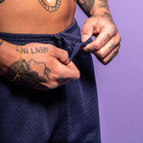 Mesh Shorts "Move" Navy Blau