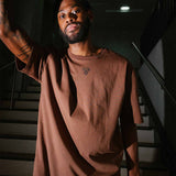 T-Shirt "Tellem Basic" Braun