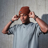 Ribbed Beanie "Tellem" Braun