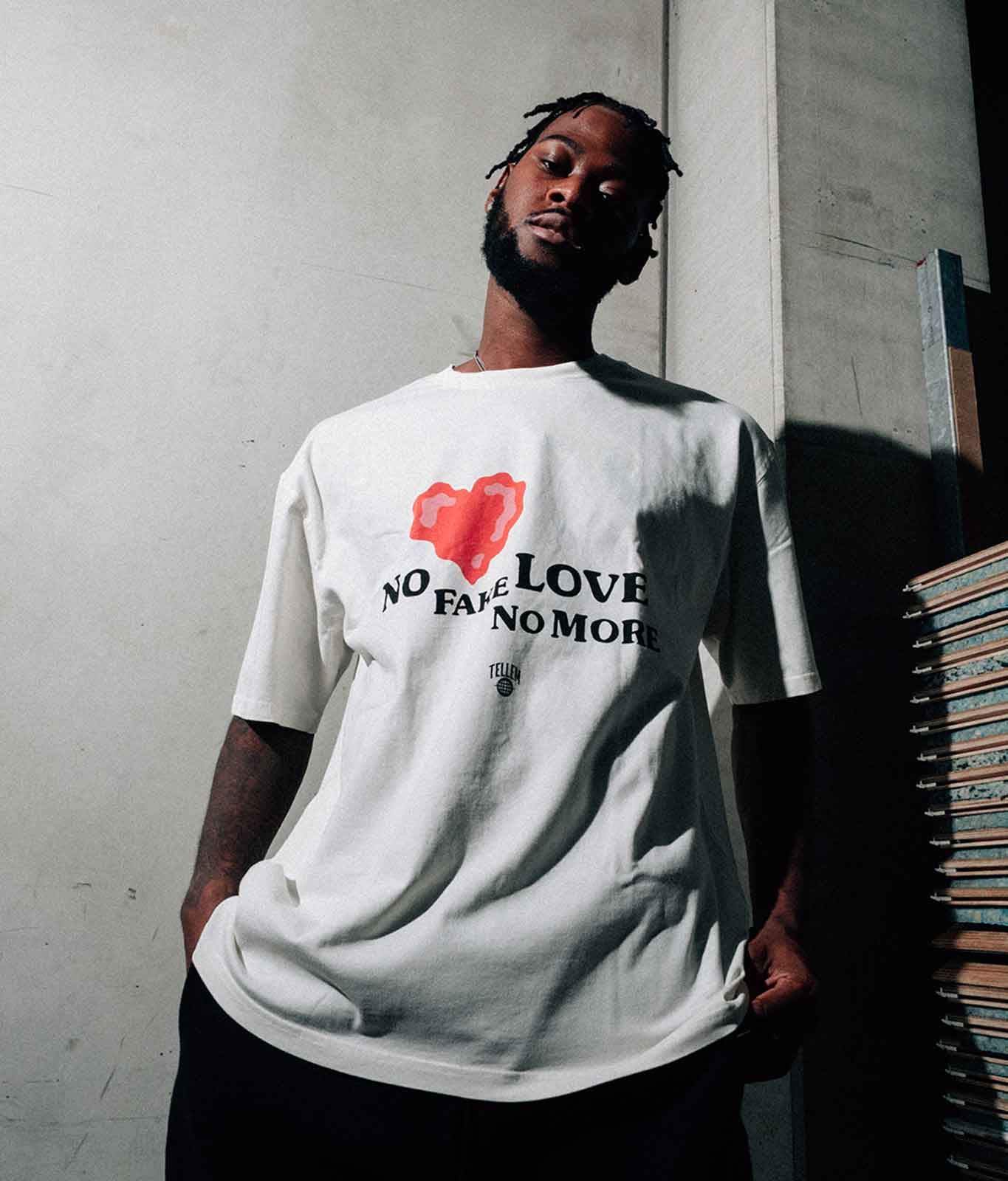 T-Shirt "No fake love" Beige