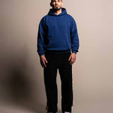 Hoodie "Global" Navy Blau