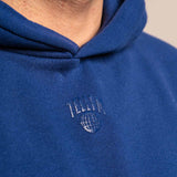 Hoodie "Global" Navy Blau