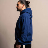 Hoodie "Global" Navy Blau