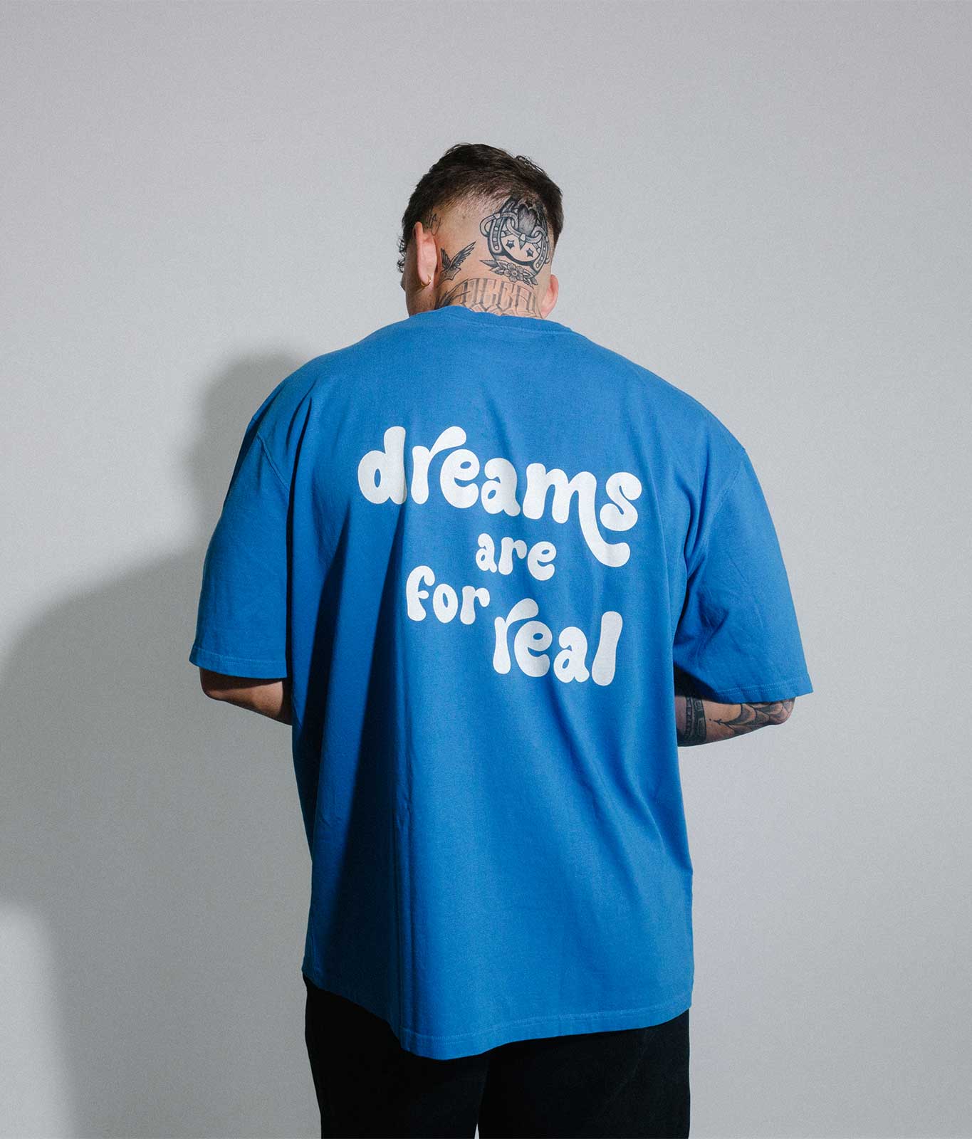 T-Shirt "Dreams are for real" Blau