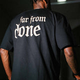 T-Shirt "Far from done" Schwarz