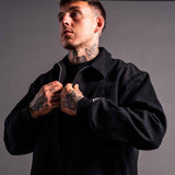 Cotton Twill Jacke "Solid" Schwarz [PRE ORDER]