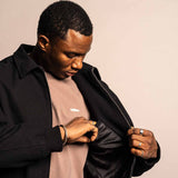 Cotton Twill Jacke "Solid" Schwarz