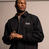 Cotton Twill Jacke "Solid" Schwarz