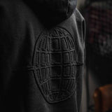 Zip Hoodie "Rawness" Schwarz