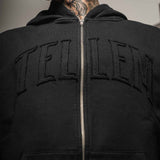 Zip Hoodie "Rawness" Schwarz