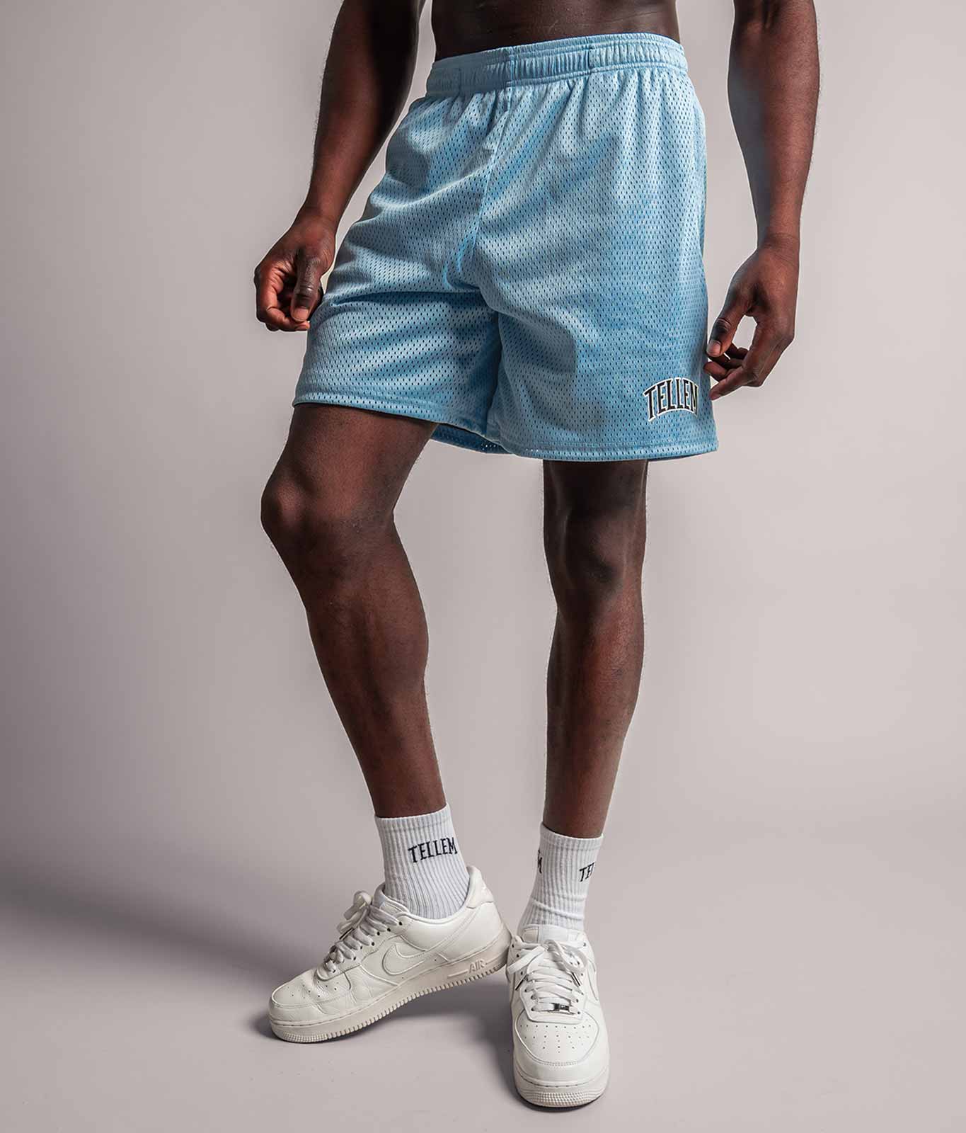 TELLEM Basketball Mesh Shorts Babyblau Model Tragebild
