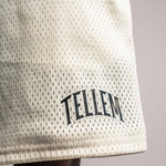 TELLEM Basketball Mesh Shorts Pearl Weiss Logo