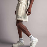 TELLEM Basketball Mesh Shorts Pearl Weiss Model Tragebild