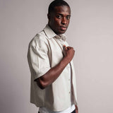 Boxy Shirt "Signature" Grau