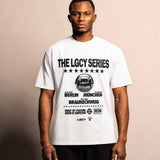 Model trägt TELLEM LGCY Series Tour Shirt in Größe L, Basketball-Streetwear Herren