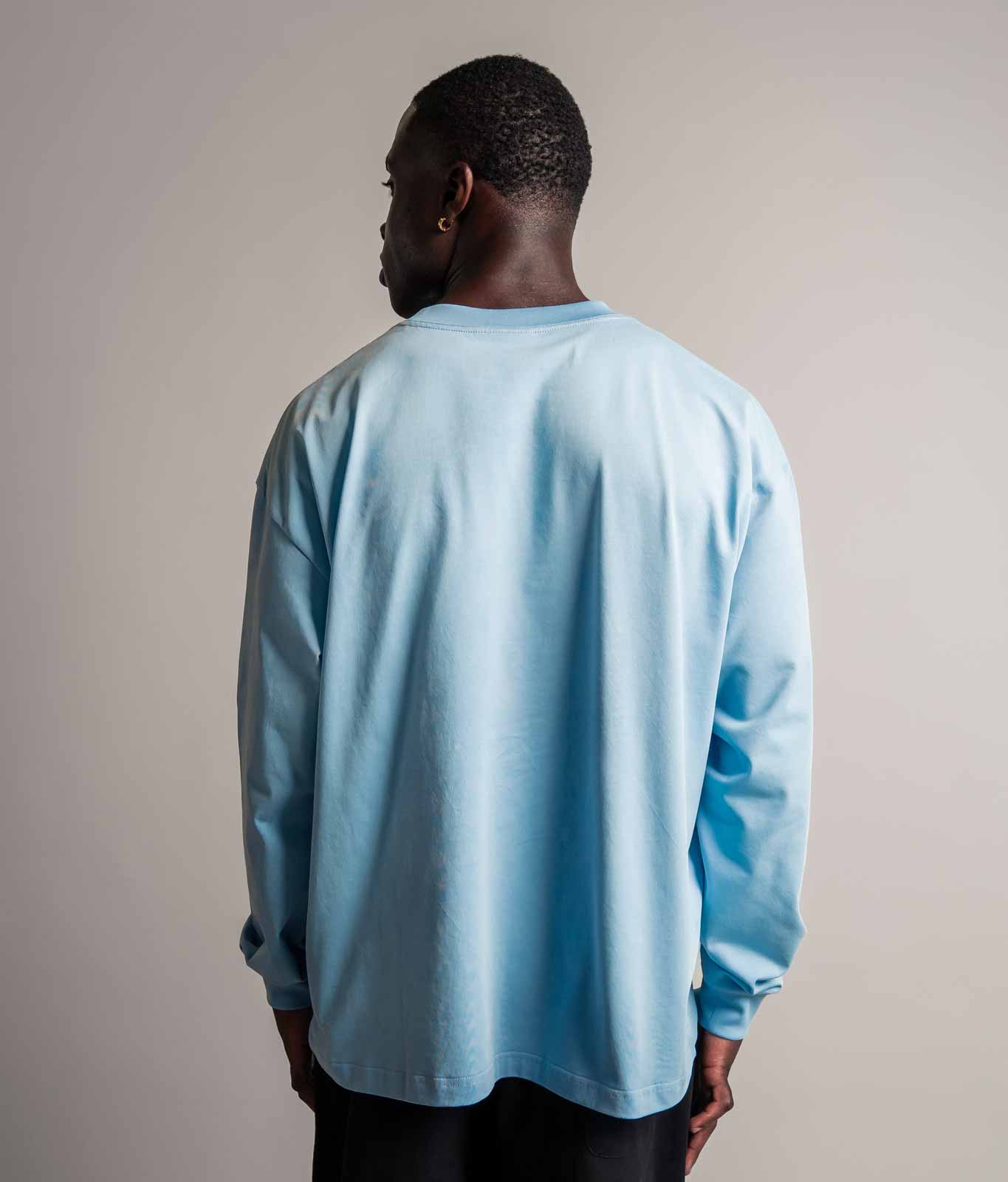 TELLEM Longsleeve Pocket Ice Blau, Rückansicht lockerer Fit