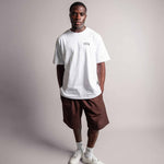 TELLEM Oversize T-Shirt Bet On Yourself Weiss Model Tragebild