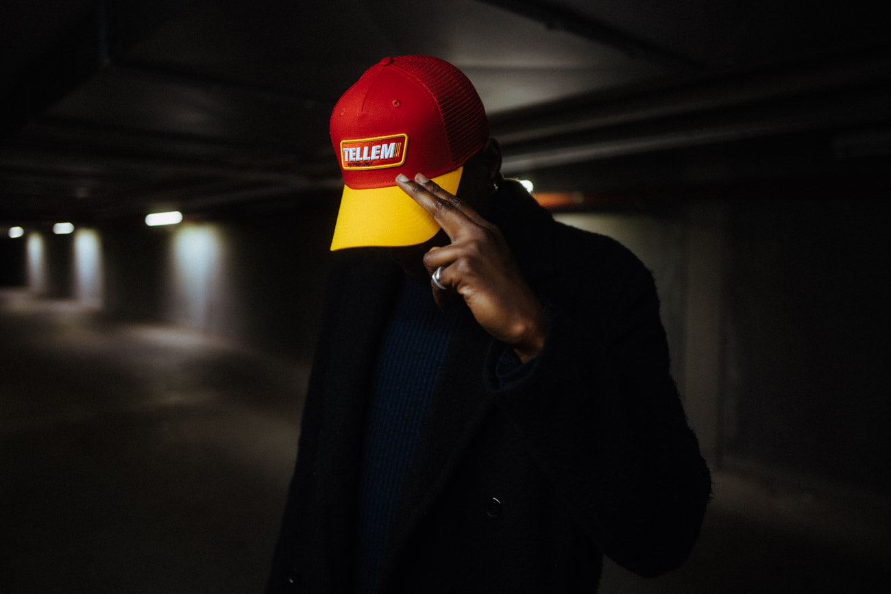 Trucker Cap Racing Gelb Rot Streetwear